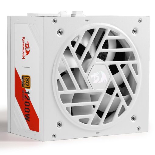 Redragon RGMS-1200W PRO 80+ Gold 1200 Watt Power Supply w/Upgraded ATX 3.1 & PCIe 5.1 Fully Modular, Compact 150mm Size, Smart ECO Low Noise Fan, 100% Japanese Capacitors, Full Mod Cables
