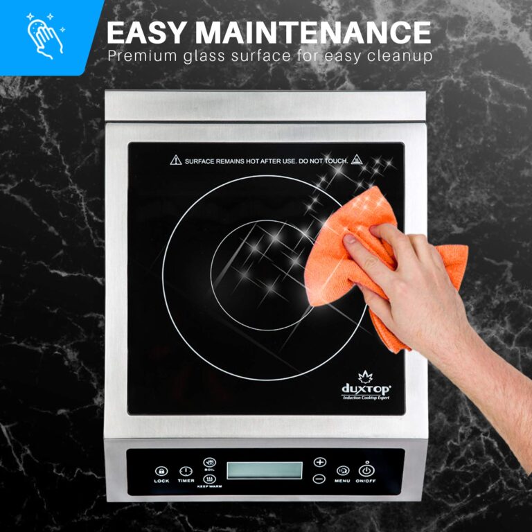 Duxtop Professional Portable Induction Cooktop, Commercial Range Countertop Burner, 1800 Watts Induction Burner with Sensor Touch and LCD Screen, P961LS/BT-C35-D, Silver/Black - Image 2