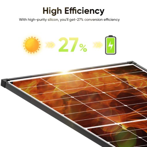 220W Solar Panel,27% High Efficiency Perovskite Solar Cells,10BB Hidden Busbar Technology,12V/24V for RV Camper Boat Caravan Off-Grid Use - Image 6