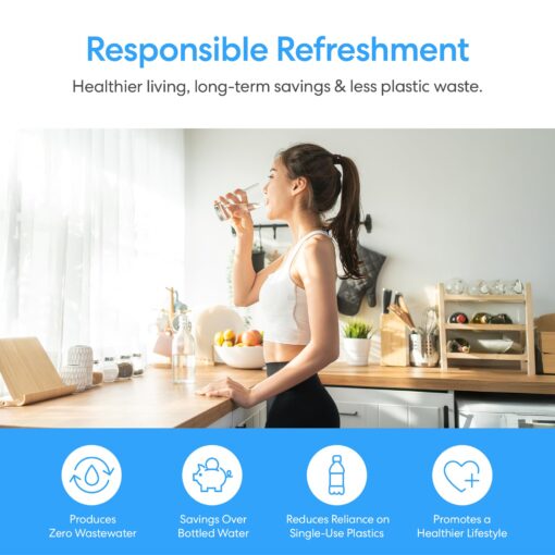 Brio Bottom Loading Water Cooler Dispenser for 5 Gallon Bottles - 3 Temperatures with Hot, Room & Cold Spouts, Child Safety Lock, LED Display with Empty Bottle Alert, Stainless Steel - Image 4