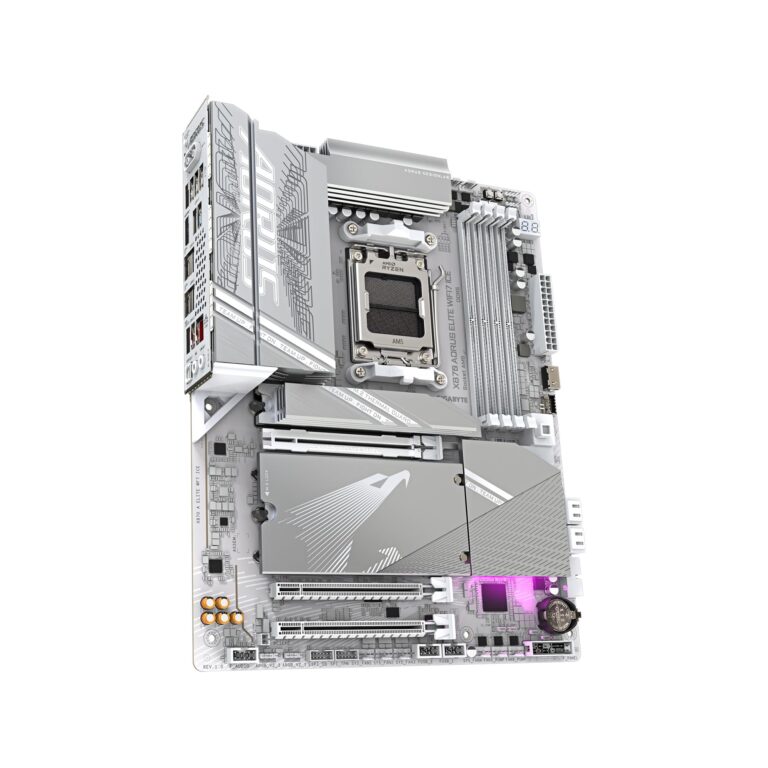 GIGABYTE X870 AORUS Elite WIFI7 ICE AMD AM5 LGA 1718 Motherboard, ATX, DDR5, 4X M.2, PCIe 5.0, USB4, WIFI7, 2.5GbE LAN, EZ-Latch, 5-Year Warranty - Image 4