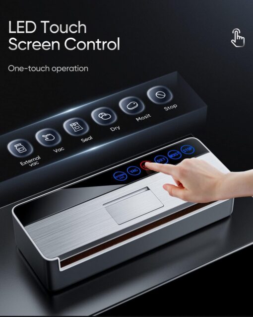 Vacuum Sealer Machine, Full Automatic Food Sealer (95Kpa), Vacuum Sealers Bags, Air Sealing System Dry, Moist Food Preservation Modes, Lab Tested, LED Indicator Lights - Image 4