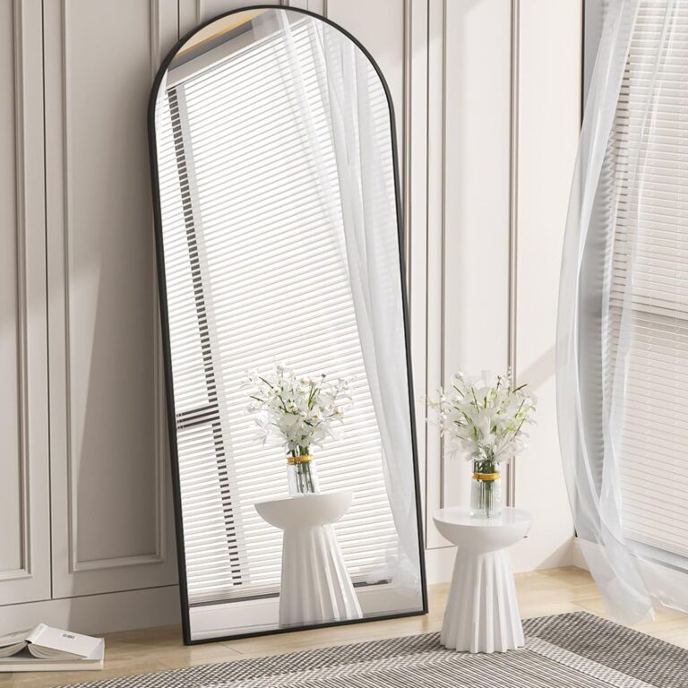 Koonmi 30"x71" Arched Full Length Mirror, Black Large Floor Mirror with Aluminum Alloy Frame Standing Hanging or Leaning Wall-Mounted Full Body Mirror for Living Room and Bedroom - Image 3