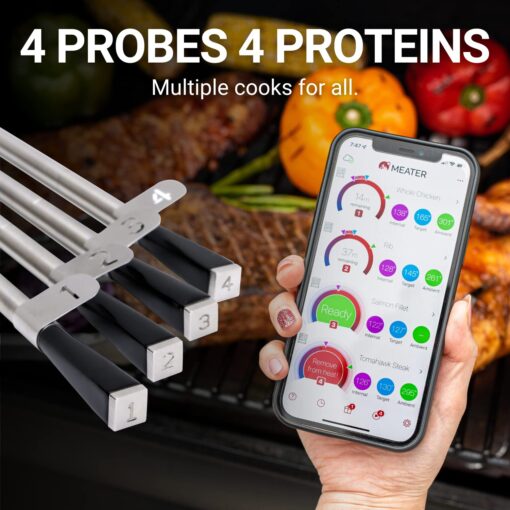 MEATER Block & BBQ Mitts Bundle | Premium WiFi Smart Meat Thermometer with Heat Resistant Gloves | Bluetooth to WiFi Range Extension | for The Grill, BBQ, Smoker, Rotisserie, Oven - Image 5