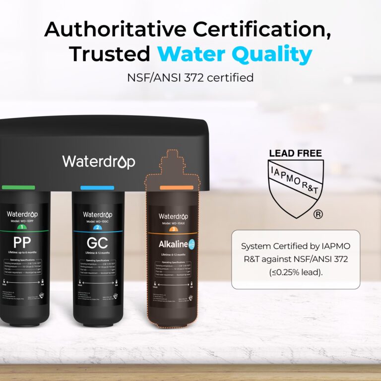 Waterdrop TSB-ALK 8 Layer High Capacity Slightly Alkaline Under Sink Water Filter, Reduces PFAS, PFOA/PFOS, Fluoride, Chlorine, Bad Taste & Odor, with Dedicated Faucet, Under Sink Water Filter - Image 2