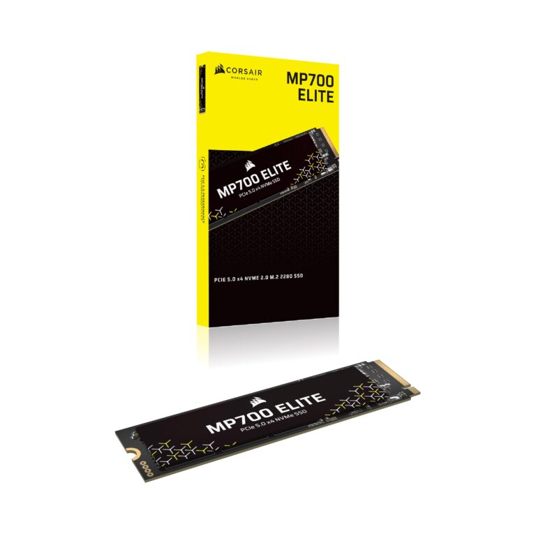 Corsair MP700 Elite 2TB PCIe 5.0 x4 NVMe M.2 SSD – Up to 10,000MB/sec – High-Density 3D TLC NAND – M.2 2280 - DirectStorage Compatible – Black - Image 2