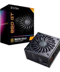 EVGA 850 GT, 80 Plus Gold 850W, Fully Modular, Auto Eco Mode with FDB Fan, 100% Japanese Capacitors, 7 Year Warranty, Includes Power ON Self Tester, Compact 150mm Size, Power Supply 220-GT-0850-Y1