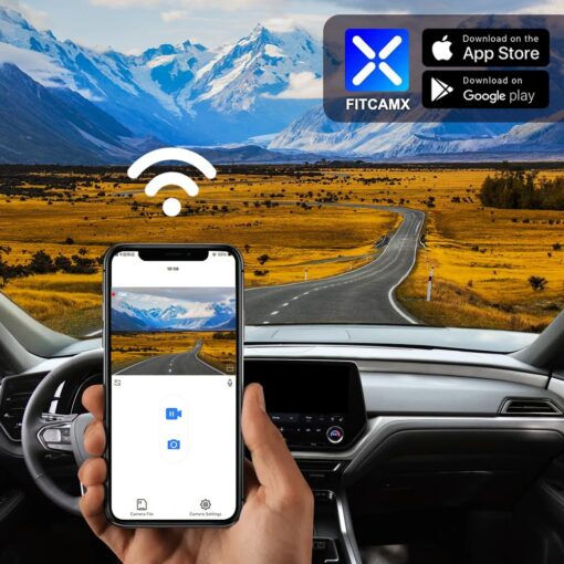 Fitcamx Front 4K+Rear 1080P Dash Cam for 2024-2025 Lexus TX 350 TX 500h Premium Luxury F Sport, Factory OEM Style, 2 Way HD Video, Built-in WiFi&APP, Loop Recording, G-Sensor, Easy to Use, 128GB Card - Image 4