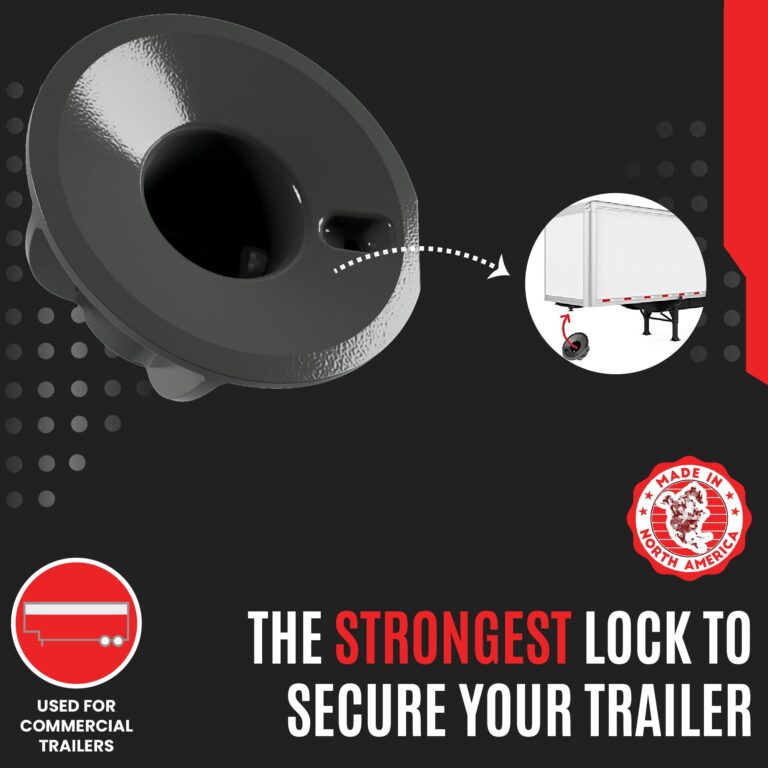 AMPLock - U-LPCF Heavy Duty Trailer Kingpin Lock, Patented Cylinder Lock, Commercial Trailer Security Conical King Pin Lock, Reliable Heavy Duty Kingpin Lock for Enhanced Trailer Protection & Security - Image 7