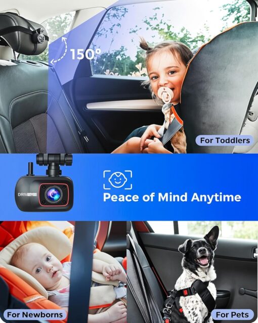 Driveye 4K Dash Cam with 5 Cameras – 4 Channel + 1 Baby Car Camera, Front and Rear, 360° View, IR Night Vision, Free 128GB Card & CPL, 5GHz Wi-Fi GPS, Voice Control, 24H Parking Mode, G-Sensor - Image 7
