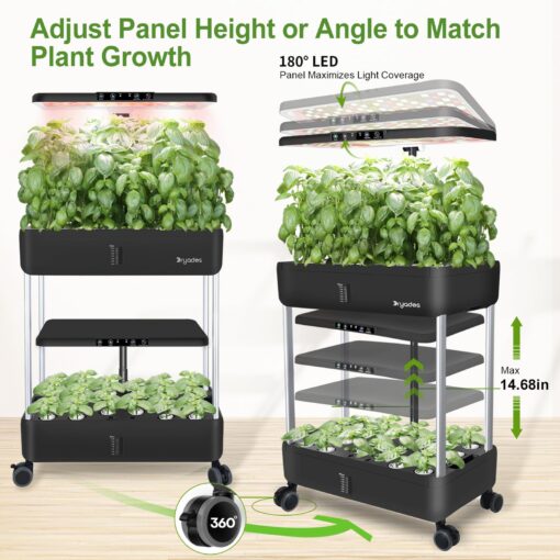 Hydroponics Growing System Indoor Garden - DRYADES 44 Pods Herbs Garden Kit Indoor with LED Grow Light Grow Anything Plants Germination Kit (No Seeds) Harvest Vegetable Lettuce for Home Kitchen - Image 4
