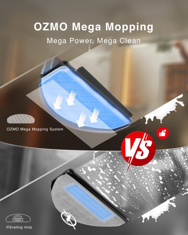 Yeedi C12 PRO Plus Robot Vacuum and Mop, 8000Pa Strong Suction, Vibrating Mopping, 7-Week Dust Storage, Bagless Dust Container, ZeroTangle Brush, Black - Image 5