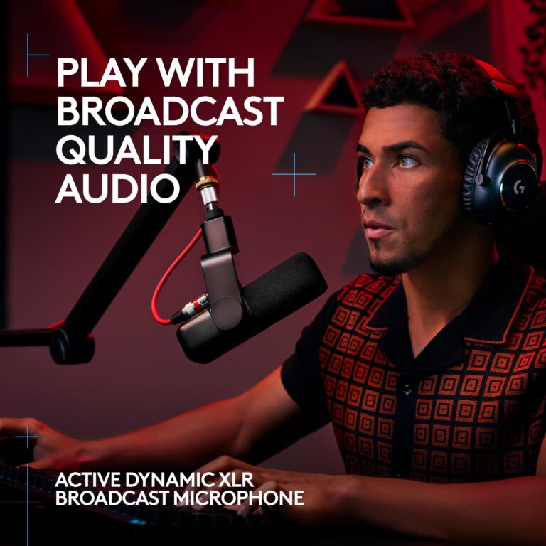 Logitech G Yeti Studio Active Dynamic XLR Broadcast Microphone for Gaming, ClearAmp Active Preamp, Dual-Diaphragm Capsule, Internal Shockmount - Black - Image 6
