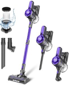 MBTTODF Cordless Vacuum Cleaner, Stick Vacuum with 2200mAh Powerful Lithium Batterie, Up to 30 Mins Runtime, 4 in 1 Lightweight Vacuum Cleaner for Home Hardwood Floors(Light Purple)