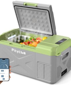 Pitycbo Car Refrigerator 12v Portable Fridge for Car, Auto 19 Quart Freezer Cooler, -4℉—68℉ 12/24V DC 100~240 Volt AC for Truck, Camping, Travel, Vehicles, RV