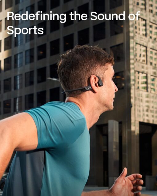 SHOKZ New OpenRun Pro 2 - Open-Ear, Bone Conduction Sport Headphones - with Reflective Strip - Sweat Resistant, Workout Headphones - Secure, Wireless, Comfortable Fit-Deep Bass and Smart Mic App - Image 9