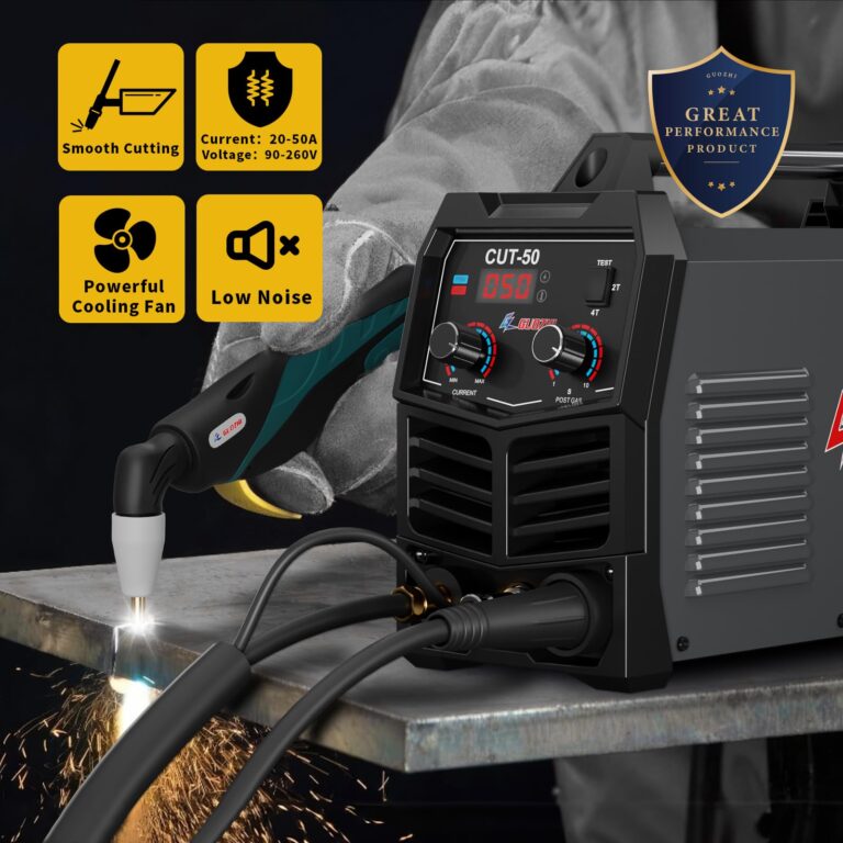 GZ GUOZHI Plasma Cutter, 50 Amp Air Inverter Plasma Cutter, 110V/220V Dual Voltage Digital Display IGBT Inverter Plasma Cutting Machine with 2T/4T/TEST Function - Image 2