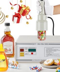 NEWTRY Induction Bottle Cap Sealer 10-50mm Handheld Heat Sealing Machine with Counting Function for Plastic Glass Bottles of Flat and Pointed Cap (110V)