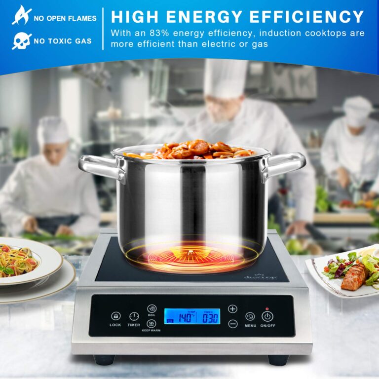 Duxtop Professional Portable Induction Cooktop, Commercial Range Countertop Burner, 1800 Watts Induction Burner with Sensor Touch and LCD Screen, P961LS/BT-C35-D, Silver/Black - Image 8