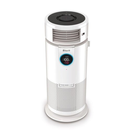 Shark 3-in-1 Clean Sense Air Purifier, Heater & Fan, HEPA Filter, 500 Sq Ft, Oscillating, Captures 99.98% of Particles for Clean Air, Dust, Smoke & Allergens, White, HC450