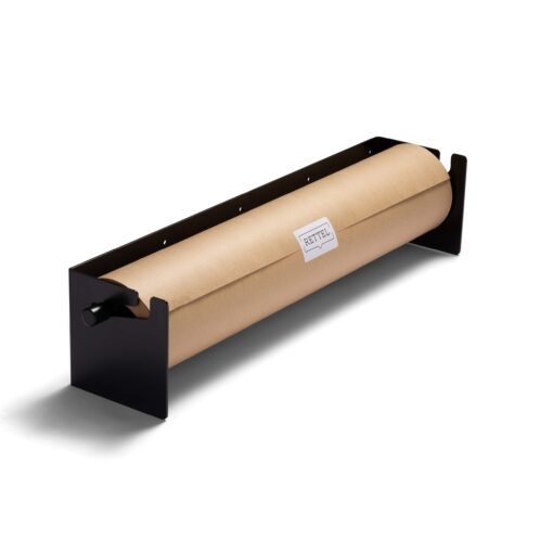 Rettel Roller Kraft Paper Roll Display, Wall Decor, Kitchen Decor, House Decor, Art Wall Mount - (1) Kraft Paper Roll Included (24 Inch, Black) - Image 4