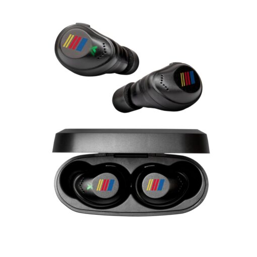 AXIL XCOR PRO NASCAR Wireless Earbuds Bluetooth — HearPRO Buds with Touch Control — Bluetooth Enhancement — Hearing Protection — Dust & Water Resistant — Wind Resistant True Wireless Earbuds