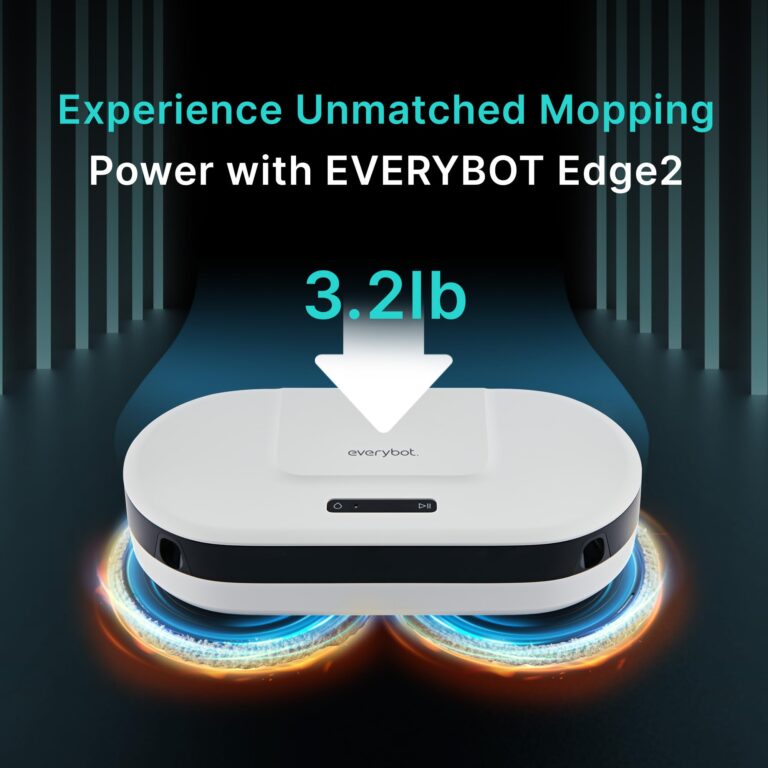 EVERYBOT New Edge2 Robot Mop - Upgraded in 2024 | World’s First Spin MOP Cleaning | Wheel-Less Solution | Powerful Floor MOP Cleaner | Fast Moving Speed & Low Noise Design & Simple Operation - Image 6
