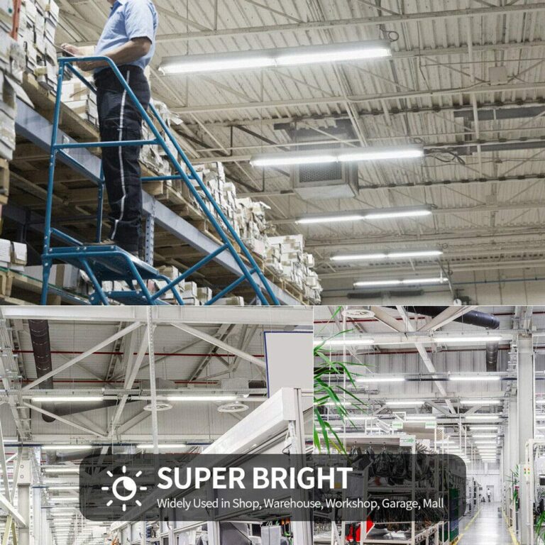 (6-Pack) 8ft LED Shop Light Fixture, 120W 19500LM 6000K, Cold White, U Shape, Clear Cover, High Output, Linkable, T8 Tube Lights for Garage With Plug - Image 7