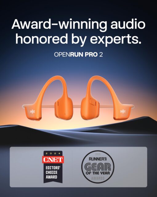 SHOKZ New OpenRun Pro 2 - Open-Ear, Bone Conduction Sport Headphones - with Headband - Sweat Resistant, Workout Headphones - Secure, Wireless, Comfortable Fit-Deep Bass and Smart Mic App - Image 9