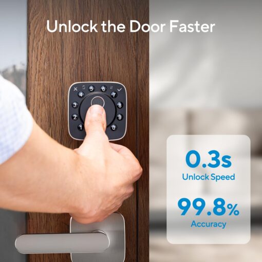 ULTRALOQ Bolt Fingerprint Matter Smart Lock, Fingerprint Keyless Entry Door Lock Deadbolt, Works with Apple Home, Alexa, Google, SmartThings, IFTTT, Built in Matter Over Thread, 12 Months Battery - Image 6