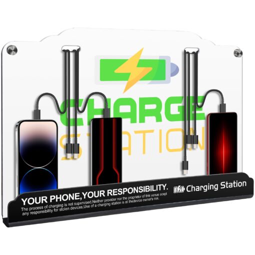 Wall Mount Charging Station with 8 Ports Phone Charger with Type-C,Android Port | Applicable for Applicable Airport Hospitals Banks Hotel and Public Places (White) - Image 7