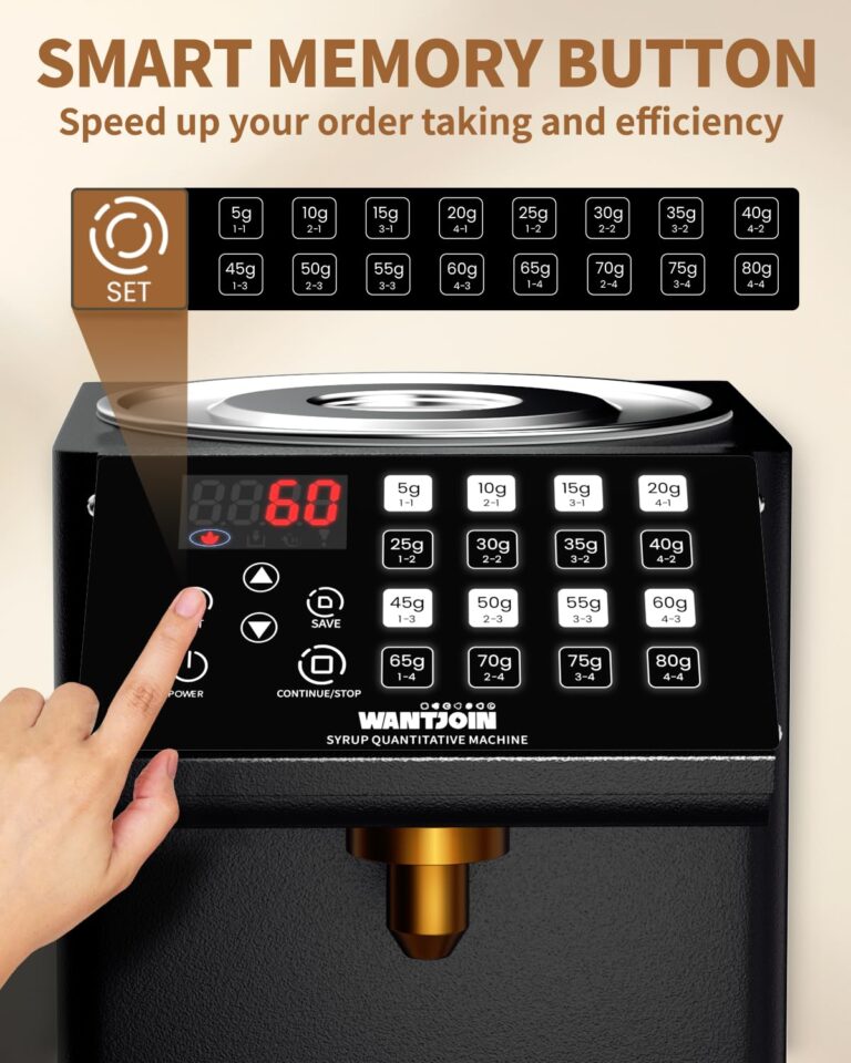 WantJoin Automatic Fructose Dispenser for Commercial, Stainless Steel Syrup Dispenser for Bubble Tea Equipment, Fructose Quantitative Machine with Measuring Cup, 8.45QT, Black - Image 7