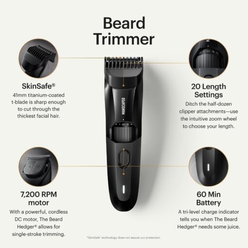 MANSCAPED® The Beard & Body Bundle Contains: The Beard Hedger® Premium Precision Trimmer & The Lawn Mower® 4.0 Men's Waterproof Electric Groin & Body Hair Trimmer - Image 6