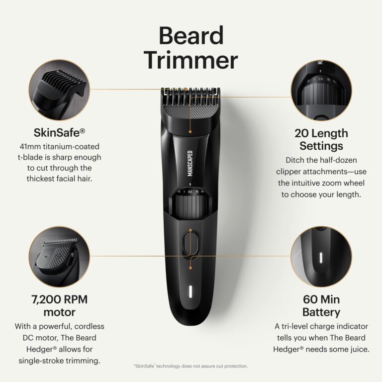 MANSCAPED® The Beard & Body Bundle Contains: The Beard Hedger® Premium Precision Trimmer & The Lawn Mower® 4.0 Men's Waterproof Electric Groin & Body Hair Trimmer - Image 6