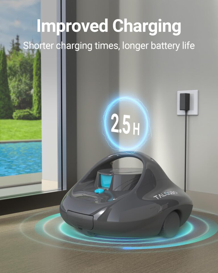 (2025 Upgraded) TALOSBO Pleco Se Cordless Pool Vacuum Cleaner Up to 130 Mins Runtime, Robotic Pool Cleaner with Fast Charge, Ideal for Flat Above Ground and Inground Pools up to 861 Sq. Ft. - Image 5