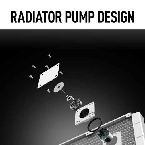 MAG CoreLiquid 240R V2 White - AIO ARGB CPU Liquid Cooler - Rotating Cap Design - LGA 1700 Ready - 240mm Radiator - Dual 120mm ARGB PWM Fans - Image 6
