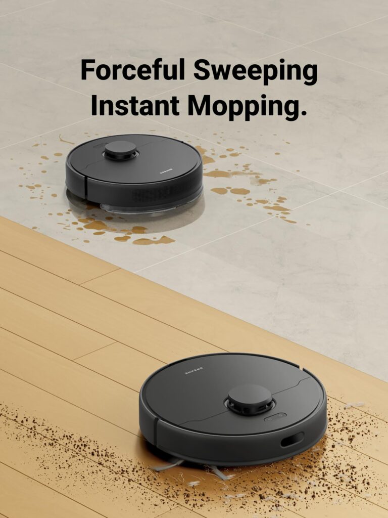 DREAME D9 Max Gen 2 Robot Vacuum and Mop Combo, LDS Navigation, 6000Pa Strong Suction Power, 240mins Runtime, 2-in-1 Sweep and Mop, WiFi, APP, Voice Control - Image 6