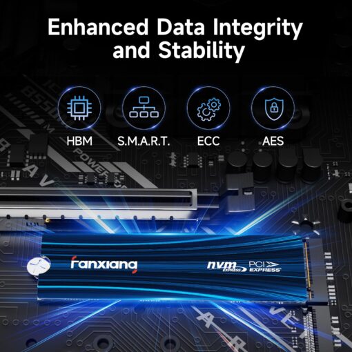 fanxiang 4TB PCIe NVMe SSD Gen 4 Gaming SSD M.2 2280, Up to 7300MB/s Compatible with PS5, Internal Solid State Drive for Gamers, Professionals, Creators S880E - Image 6