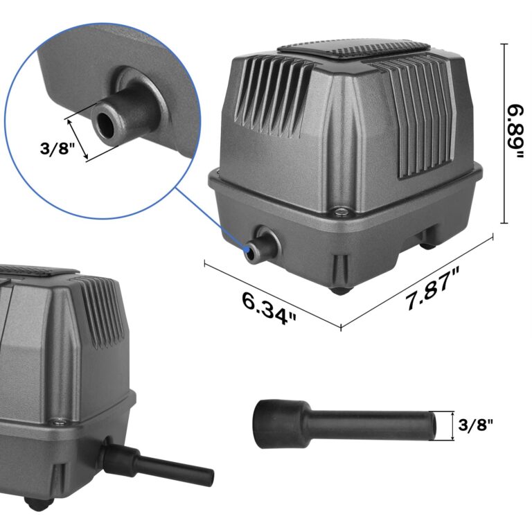 AquaMiracle All-in-One Koi Pond Aerator for Outdoor Ponds 10000-15000 Gallons, Pond Air Pump Pond Aeration System with Self-Sinking Airline Flow Control Rubber Air Diffuser - Image 2