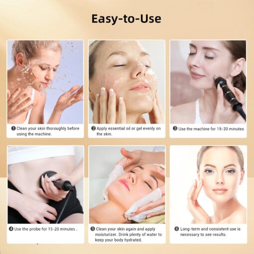 MZONG Non - Wireless RF Skin Rejuvenator - LED Light Combo for Face & Body Wrinkle Reduction - Image 4
