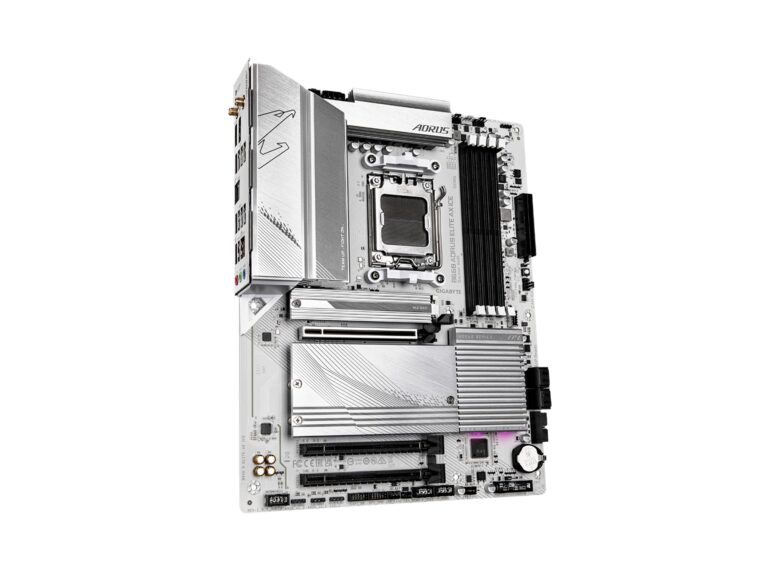 GIGABYTE B650 AORUS Elite AX ICE (AM5/ LGA 1718/ AMD/ B650/ ATX/ 5-Year Warranty/ DDR5/ Triple M.2/ PCIe 5.0/ USB 3.2 Gen2X2 Type-C/WiFi 6E/ 2.5GbE LAN/Snow White/EZ-Latch/Motherboard) - Image 5