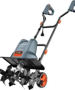 Electric Tiller for Gardening 380 RPM Rototiller 18 Inch Cultivator 13.5Amp TaskStar TH4500 Corded Tiller,9 Inch Deep Soil Tiller Heavy-Duty Blades*6,Variable Three-Position Wheels for Smooth Workflow