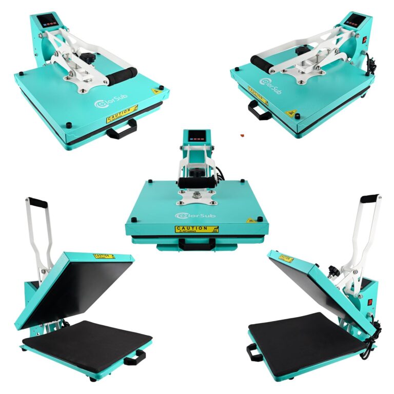 ColorSub Heat Press Machine for T-Shirt 15x15, Digital Industrial Quality Heat Press Machine Clamshell Transfer Sublimation Print Press Machine Teal - Image 4
