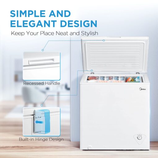 Midea MRC070S0AWW Chest Freezer, 7.0 Cubic Feet, White - Image 5