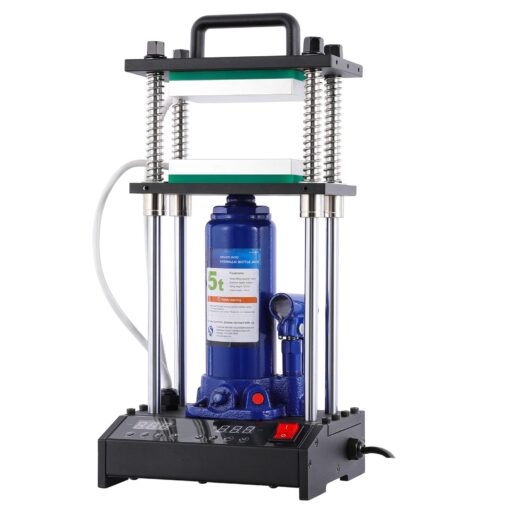 5 Ton Portable Hydraulic Heat Press Machine 4.99 x 2.99 Inch Dual Heating Plates with Dual Temperature Controllers LED Screen