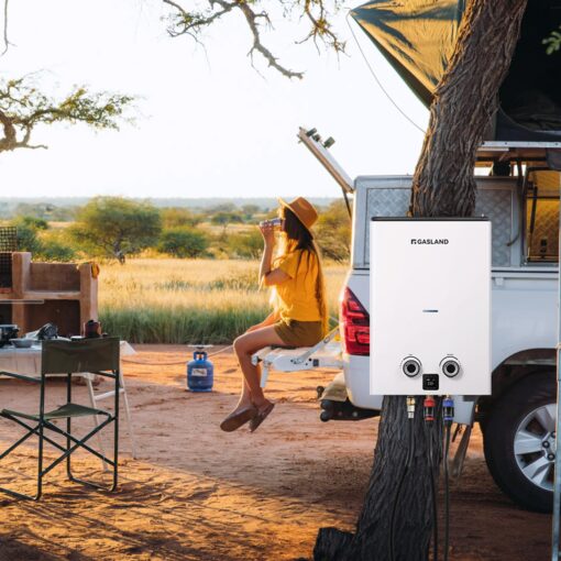 GASLAND 10L Propane Outdoor Tankless Water Heater, Ultra Slim 2.64GPM Portable Propane Shower for Off Grid Camping, G10, 68,000 BTU - Image 2