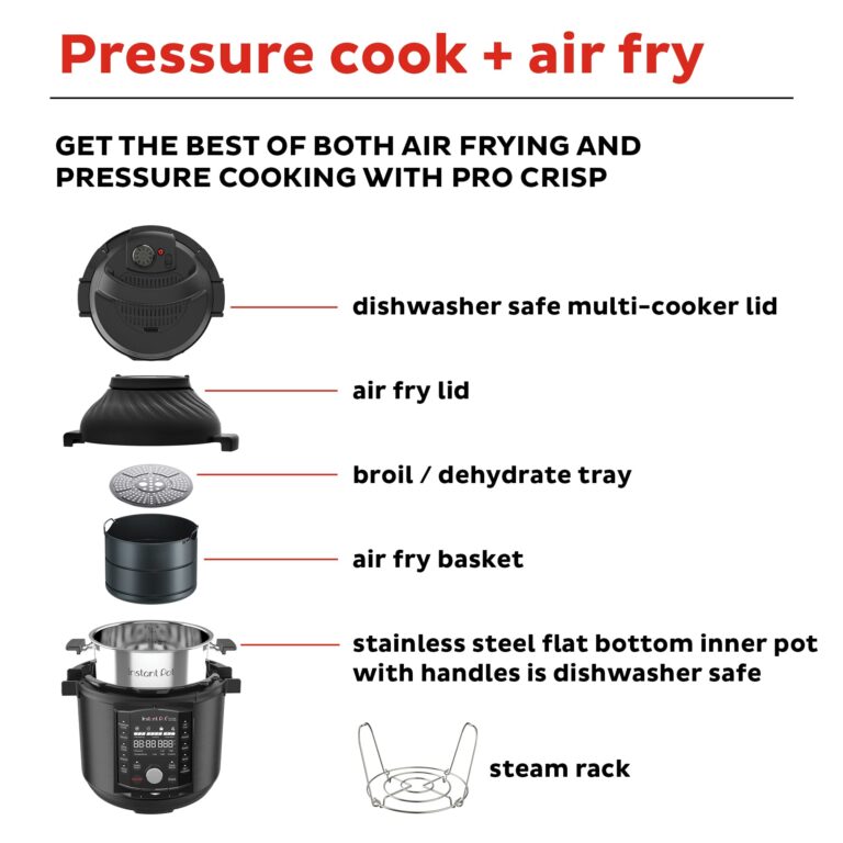 Instant Pot Pro Crisp 11-in-1 Air Fryer and Electric Pressure Cooker Combo with Multicooker Lids that Air Fries, Steams, Slow Cooks, Sautés, Dehydrates, & More, Free App With Over 800 Recipes, 8 Quart - Image 3