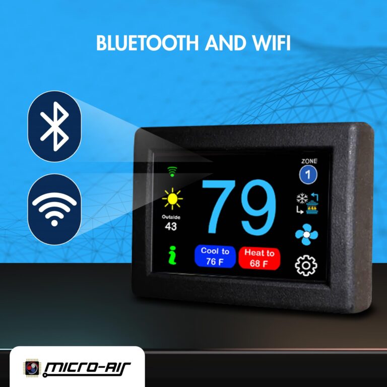 MICRO-AIR EasyTouch Digital WiFi or Bluetooth Thermostat, Programmable & Reliable Replacement RV Dometic Thermostat & Outdoor RV Camping, Heat & AC, Air Conditioner (351 Black) - Image 5