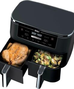 Ninja R-AD300CO Foodi 6-in-1 10-qt. XL 2-Basket Air Fryer with DualZone Technology, Black