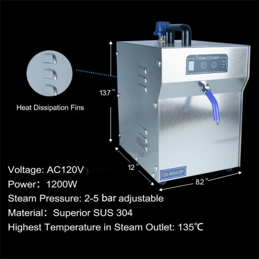 TDRFORCE Jewelry Steam Cleaner Machine Professional High Pressure Jewelry Cleaning Steamer Pro Jewelry Cleaners Best Jewelry Cleaner with Foot Pedal Control Fix & Nozzle Hose 2L Auto Water Supply - Image 5